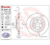 Disco freno BREMBO 9884221 posteriore, ventilato, altamente carbonizzato, 1 Pezzo