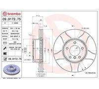Disco freno BREMBO 09.9172.75