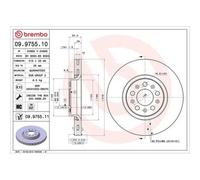 Disco Freno Brembo 09.9755.11 Prime Line - Uv Coated per Volvo Volvo Asia