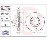09.A531.10 Coppia dischi freno Brembo Ant
