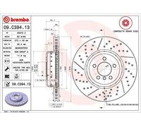 Disco freno BREMBO 09C39413 anteriore, ventilato, fessura, altamente carbonizzato, 1 Pezzo