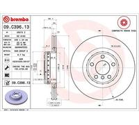 BREMBO 09.C396.13 Disco freno