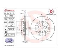 Disco Freno Brembo 09.C410.13 Prime Line - Composite per Bmw Assale Anteriore