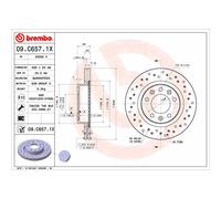Disco freno BREMBO 09.C657.1X, 1 Pezzo