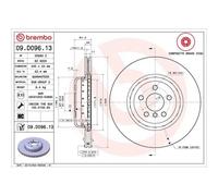 Disco Freno Brembo 09.D096.13 Prime Line - Composite per Bmw Toyota
