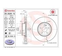 Disco Freno Brembo 09.D528.13 Prime Line - Co-cast per Mercedes Benz