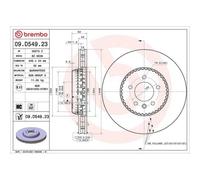 Disco Freno Brembo 09.D549.23 Prime Line - Lightweight per Land Rover