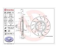 Disco Freno Brembo 09.D763.11 Prime Line - Uv Coated per Mercedes Benz