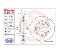 Disco freno BREMBO 09.D764.11, 1 Pezzo