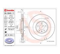 BREMBO 09.D940.11 Disco freno