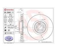 Disco Freno Brembo 09.D982.11 Prime Line - Uv Coated per Mercedes Benz