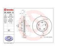 Disco freno BREMBO 09A52910 anteriore, ventilato, 1 Pezzo