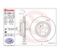 COPPIA DISCHI FRENO ANT BREMBO BMW 3 335 xi 240KW 06>08 09A59911
