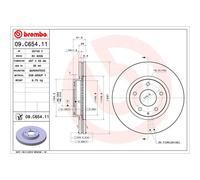 Disco freno BREMBO 09C65411 anteriore, ventilato, 1 Pezzo