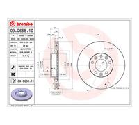 Disco freno BREMBO 09C65811 anteriore, ventilato, altamente carbonizzato, 1 pezzo