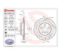 BREMBO 09.C743.21 Disco freno