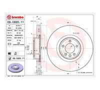 Disco freno BREMBO 09C82011 anteriore, ventilato, altamente carbonizzato, 1 Pezzo