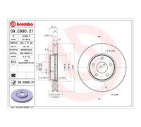 BREMBO 09.C990.21 Disco freno