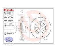 Brembo Disco freno 09D05011 anteriore ventilato per Ford Ecosport 1 pezzo