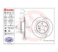 Disco freno BREMBO 09.D112.11 per BMW 3 (G20, G80, G28) 2 2018-202
