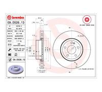 Disco freno BREMBO 09D52613 anteriore, ventilato, altamente carbonizzato, 1 Pezzo