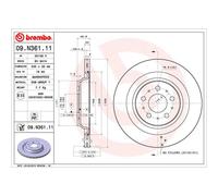 BREMBO 09.N361.11 Disco freno