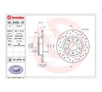 Disco freno BREMBO XTRA LINE BREMBO 08.9460.4X, 1 Pezzo
