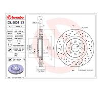 Disco freno BREMBO XTRA LINE BREMBO 09.8004.7X, 1 Pezzo