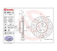 Disco freno BREMBO XTRA LINE BREMBO 09.8904.1X, 1 Pezzo