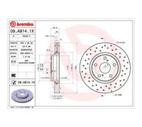 Disco freno BREMBO XTRA LINE BREMBO 09.A914.1X, 1 Pezzo