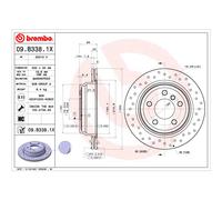 Disco freno BREMBO XTRA LINE BREMBO 09.B338.1X, 1 Pezzo