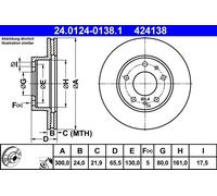 Disco freno CITROËN JUMPER I 2.0 24.0124-0138.1 (1 pz)
