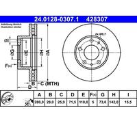 Disco freno CITROËN JUMPER II 2.0 BlueHDi 110 24.0128-0307.1 (1set-1pz)