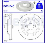 Disco freno DELPHI BG5164C posteriore, completo, 1 pezzo