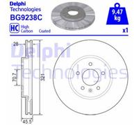 DELPHI BG9238C Disco freno