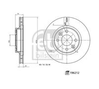 Disco Freno Febi Bilstein 196212 per Renault Dacia