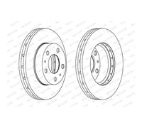 Disco freno FERODO DDF1718-1 anteriore, ventilato, 1 Pezzo