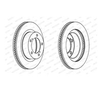 Disco freno FERODO DDF1798C-1 anteriore, ventilato, 1 Pezzo