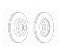 1X Disco Freno Ferodo DDF2400C-1 Premier per Audi Seat Skoda VW Assale Anter