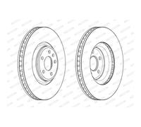 Disco freno FERODO DDF2598C-1 anteriore, ventilato, 1 Pezzo