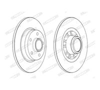 Disco freno FERODO DDF2602-1 posteriore, pieno, 1 Pezzo