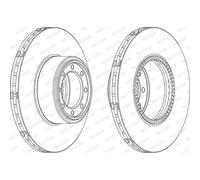 Disco freno FERODO FCR321A, 1 Pezzo