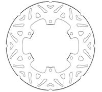 Disco Freno Fisso Accossato Anteriore/Posteriore compatibile con PIAGGIO SEI GIORNI dal 2017 al 2019 (CC 300)-Diametro esterno: 220 mm-Diametro interno: 105 mm-Spessore: 4 mm