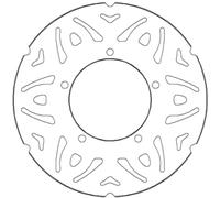 Disco Freno Fisso Accossato Posteriore compatibile con PIAGGIO NRG POWER DD SERIE SPECIALE dal 2005 al 2014 (CC 50)-Diametro esterno: 175 mm-Diametro interno: 73 mm-Spessore: 4 mm