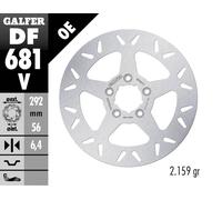 Harley-Davidson FXDF Fat Bob 2008-2020 Galfer Posteriore Fisso Tondo Freno Disco