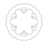 Moto-master Nitro Contoured Yamaha 110641 Brake Disc Argento