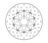 Moto-master Round Harley Davidson 112308 Left&right Front Brake Disc Argento