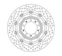 Moto-master Round Kawasaki 112124 Brake Disc Argento