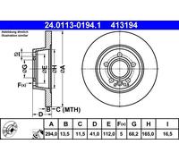 Disco freno FORD GALAXY I 2.8 V6 24.0113-0194.1 (1 pz)