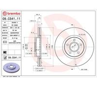 COPPIA DISCHI FRENO ANT BREMBO FORD ESCAPE II 1.6 Boost 110KW 13> 09C54111